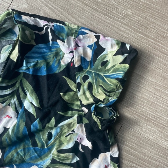 Paradise Found Orchid Ginger Black Hawaiian Shirt - S - Picture 5 of 7